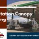 Gass station canopy lighting