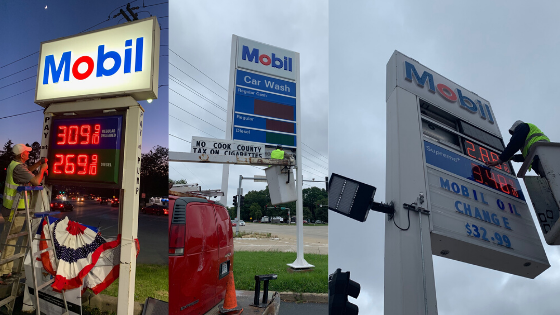 Mobil Prices Sign Repair Services