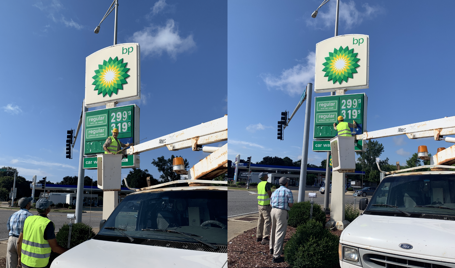 Gas Station Sign Repair