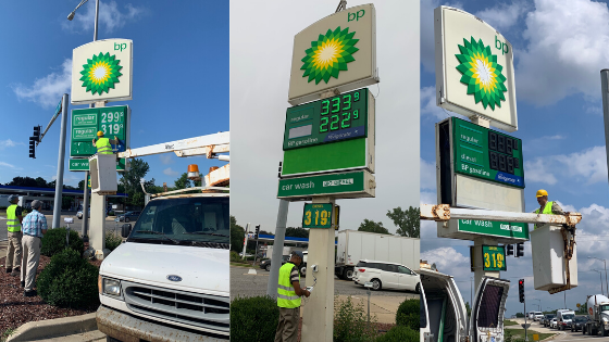 Bp to go Prices Sign Repair Services