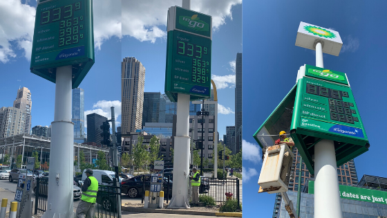 Bp to go Prices Sign Repair Services