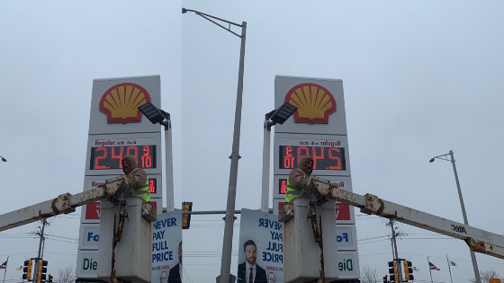 Shell Gas station sign