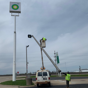 Parking Lot Pole Light Construction