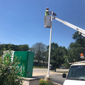 Parking Lot Pole Light Construction