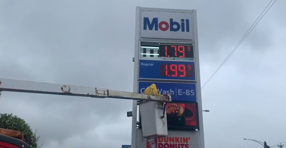 LED Gas Station Price Sign Repair