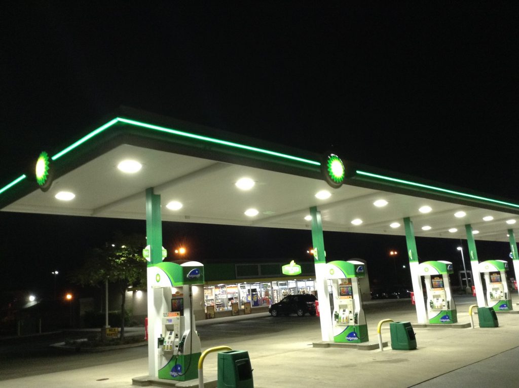 gas station canopy led lights